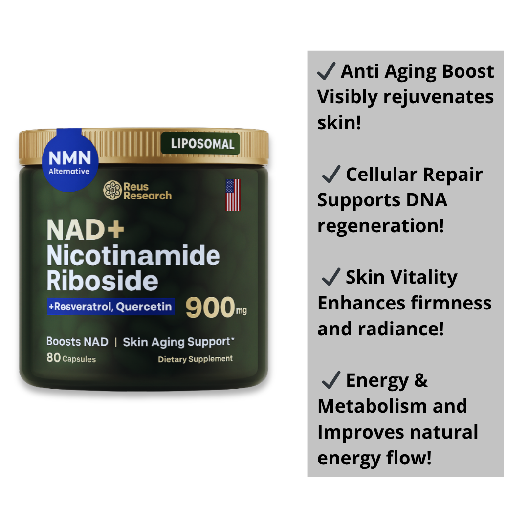 NAD+ Nicotinamide Riboside Skin Aging Suppport | 80 Caps