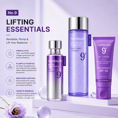 Numbuzin No.9 Lifting Essentials | NAD+ Anti-Aging Set