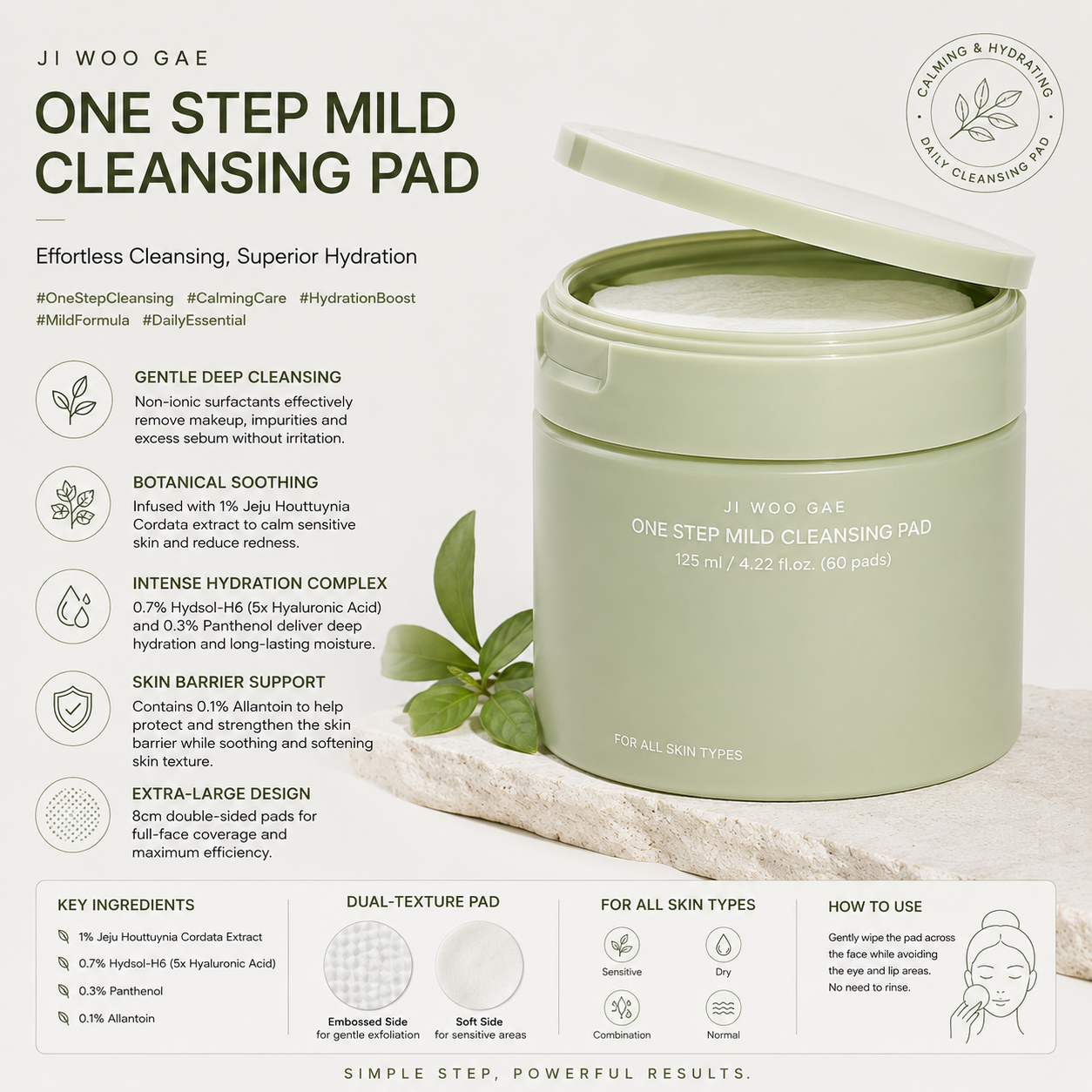 Celimax Ji Woo Gae Mild Cleansing Pads 60 Pads