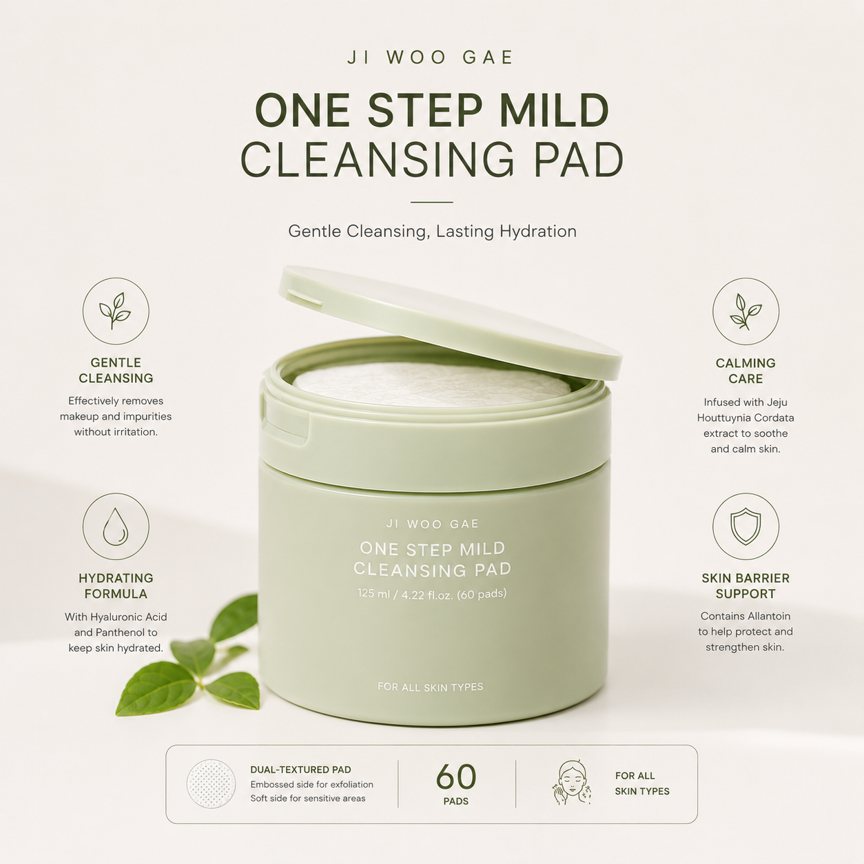 Celimax Ji Woo Gae Mild Cleansing Pads 60 Pads