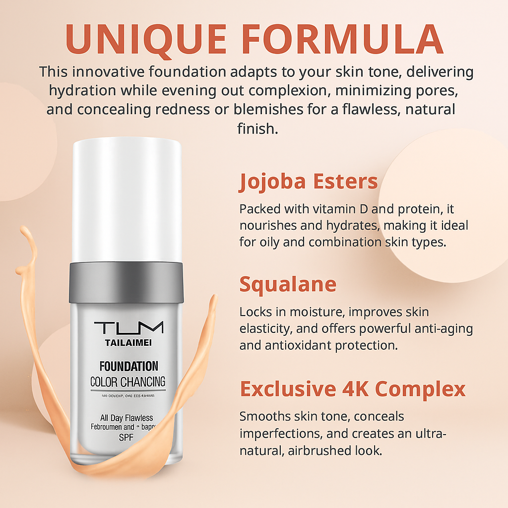 TLM Color Changing Foundation | Adapt To Any Skin Color
