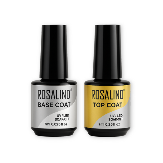 ROSALIND Gel Polish Set Base & Top Coat Soak Off Nail Art