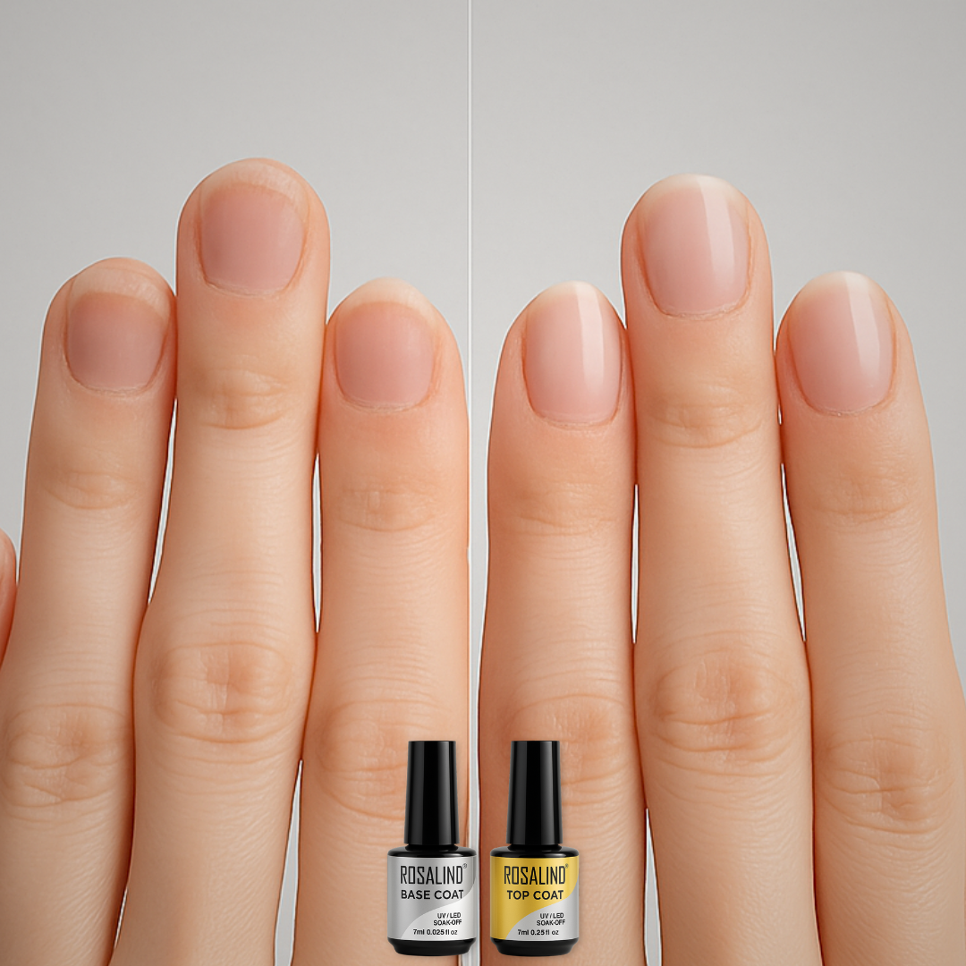 ROSALIND Gel Polish Set Base & Top Coat Soak Off Nail Art