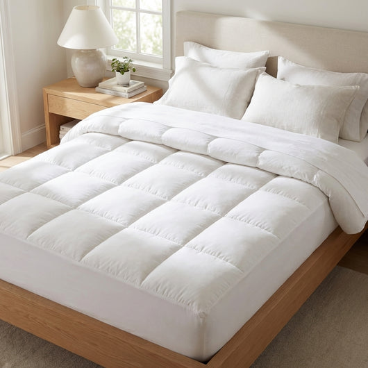 Premium Quilted 1000GSM Luxury Extra Thick Mattress Topper - Breathable & Fluffy Soft