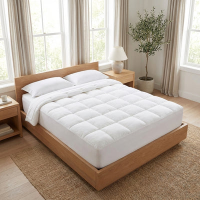 Premium Quilted 1000GSM Luxury Extra Thick Mattress Topper - Breathable & Fluffy Soft