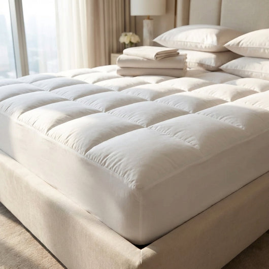Premium Quilted 1000GSM Luxury Extra Thick Mattress Topper - Breathable & Fluffy Soft