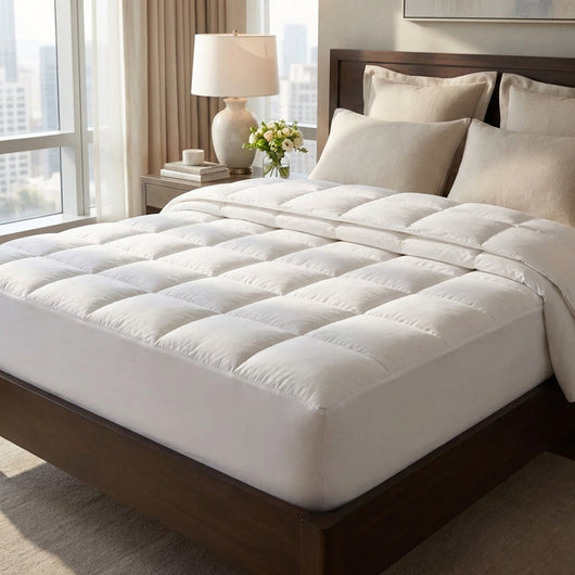 Premium Quilted 1000GSM Luxury Extra Thick Mattress Topper - Breathable & Fluffy Soft