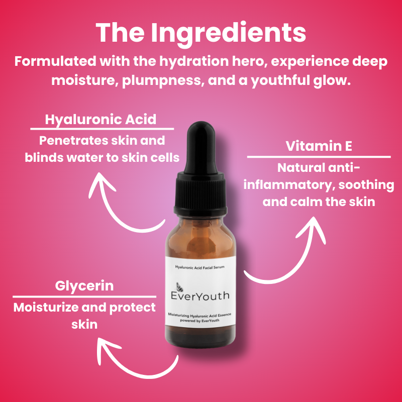 EverYouth Hyaluronic Acid Hydrating Serum, Hydrating Serum, Hyaluronic Acid Serum, Deep Moisturizing Serum, Skin Plumping Serum, Anti-Aging Serum, Fine Line Reducing Serum, Lightweight Hydration Serum, Daily Use Serum, Skin Elasticity Serum, Radiance Boosting Serum, Long-Lasting Hydration Serum, Gentle Skincare Serum, All-Skin Types Serum, Fast Absorbing Serum, Skin Barrier Repair Serum, Smooth Skin Serum, Youthful Glow Serum, Dry Skin Serum, Oil-Free Hydration Serum.